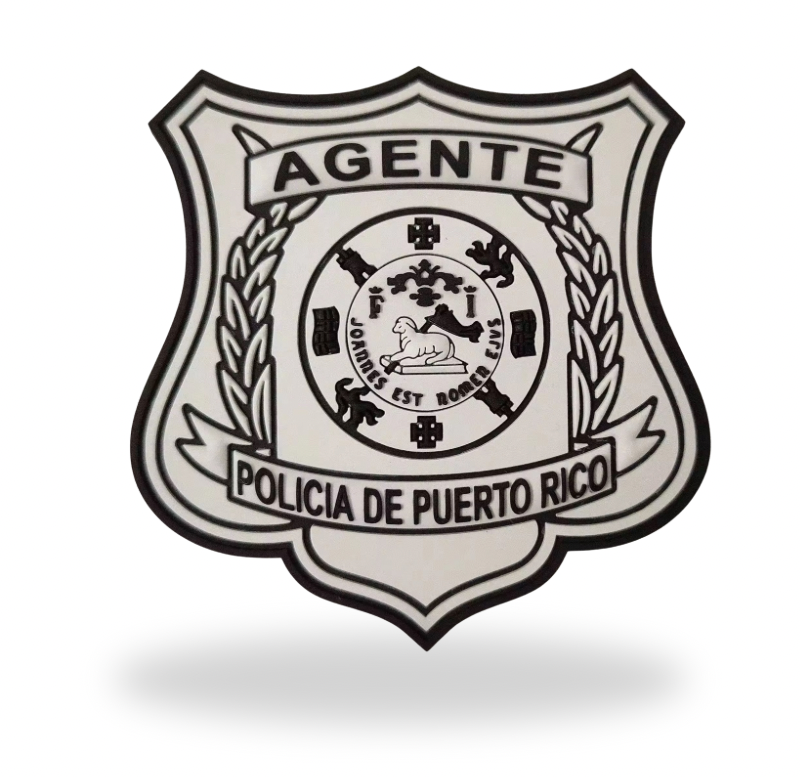 PARCHE DE GOMA- PLACA POLICÍA DE PUERTO RICO