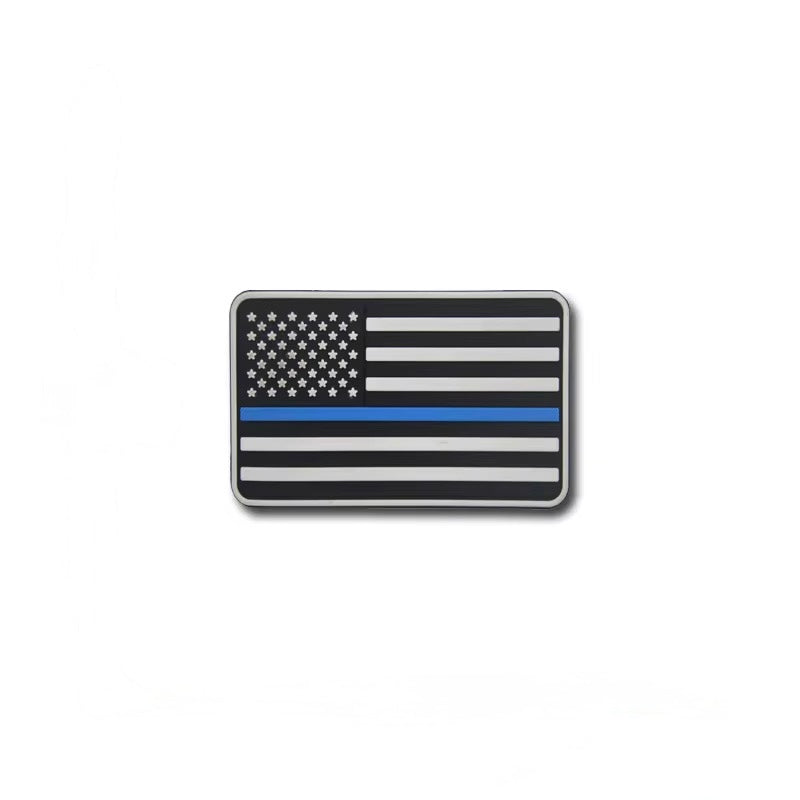 PARCHE DE GOMA PVC – USA FLAG THIN BLUE LINE