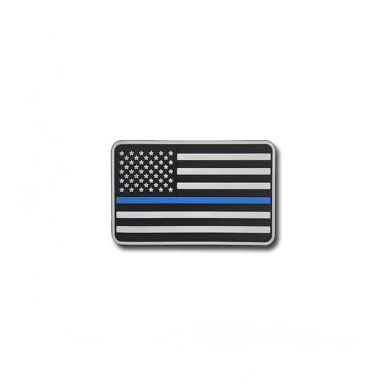 PARCHE DE GOMA PVC – USA FLAG THIN BLUE LINE