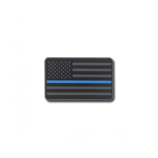 PARCHE DE GOMA PVC – USA FLAG THIN BLUE LINE
