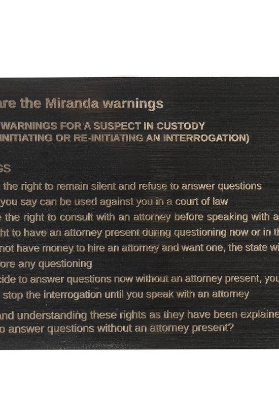 MIRANDA RIGHTS CARD