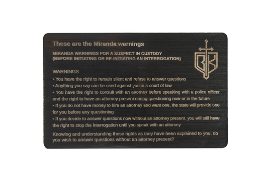 MIRANDA RIGHTS CARD